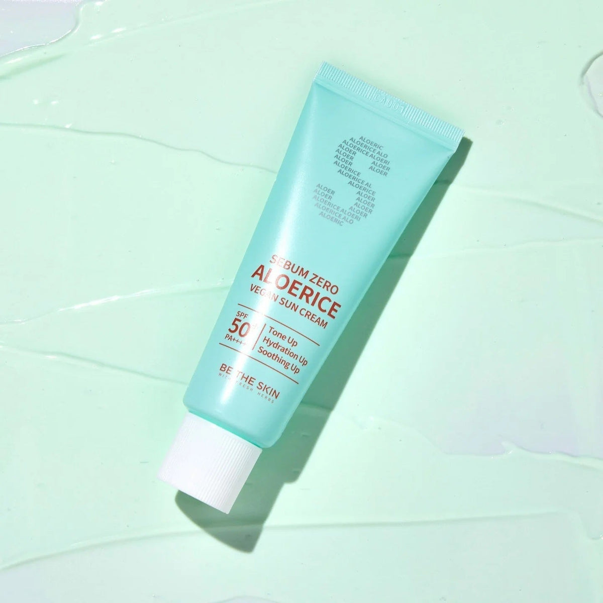 BE THE SKIN Sebum Zero Aloerice Vegan Sun Cream SPF50+ PA++++ 50ml