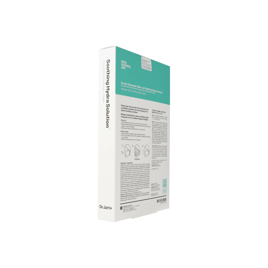 [US Exclusive] Dr. Jart+ Dermask Water Jet Soothing Hydra Solution 1pack (5pcs) - Dodoskin