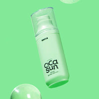 EDIT.B Sunday Cica Sun Serum SPF50+ PA++++ in a 55ml bottle, offering high sun protection and soothing skin benefits.