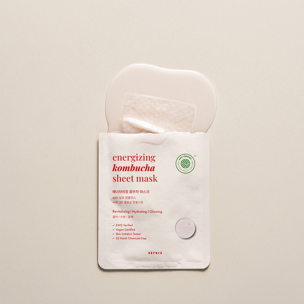 varuza Energizing Kombucha Sheet Mask 1ea