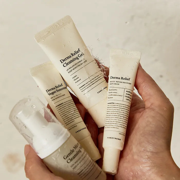 FORETDERM. Derma Relief Line Travel 4-Piece Kit