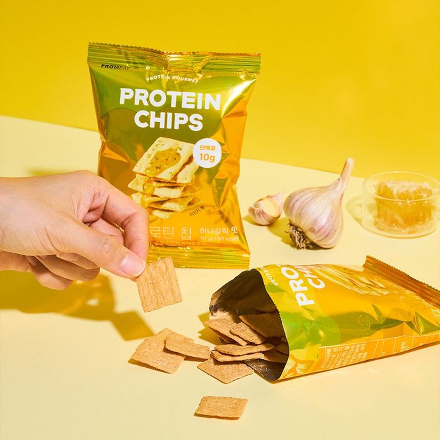 Protein Chips Honey Garlic Flavor
