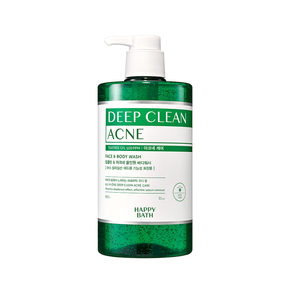 HAPPY BATH Deep Clean ALL IN ONE Face & Body Wash for Back Acne 900g