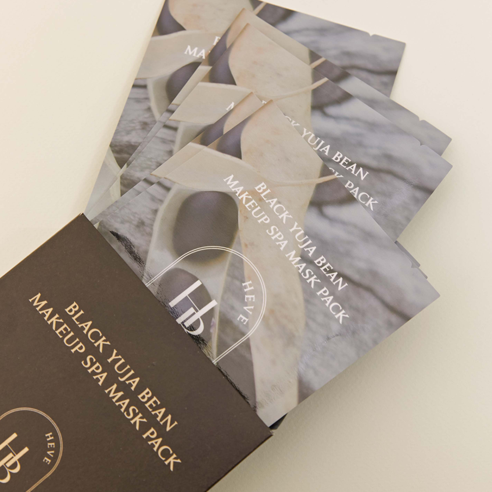 [Expiration imminen] HEVE BLUE Black Yuja Bean Makeup Spa Mask Pack 23ml*10ea