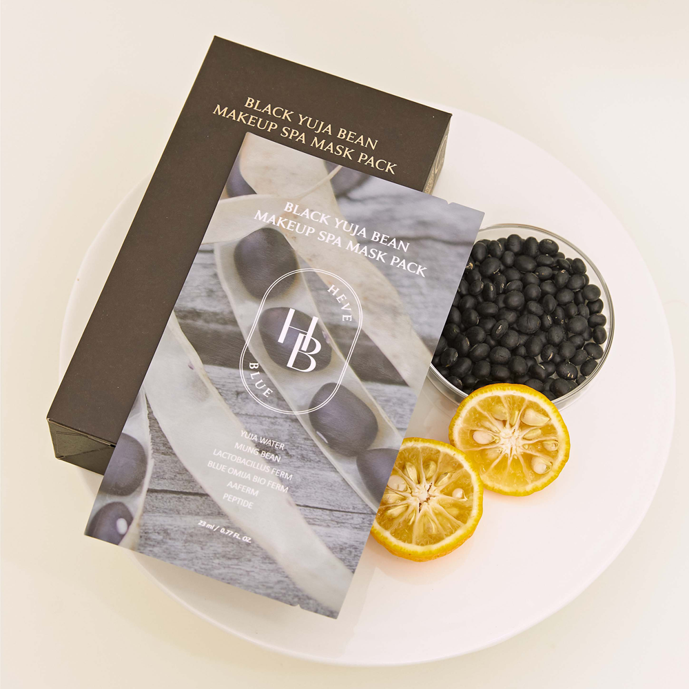 [Expiration imminen] HEVE BLUE Black Yuja Bean Makeup Spa Mask Pack 23ml*10ea