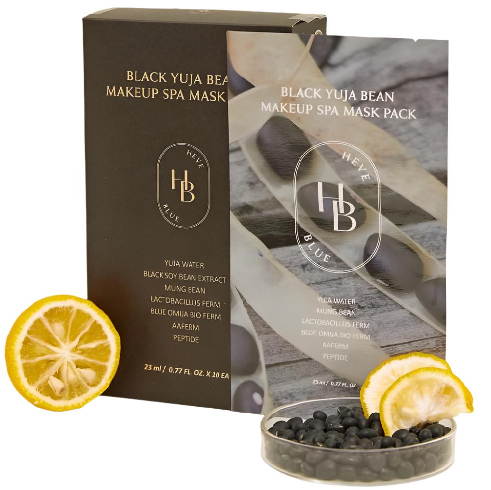[Expiration imminen] HEVE BLUE Black Yuja Bean Makeup Spa Mask Pack 23ml*10ea