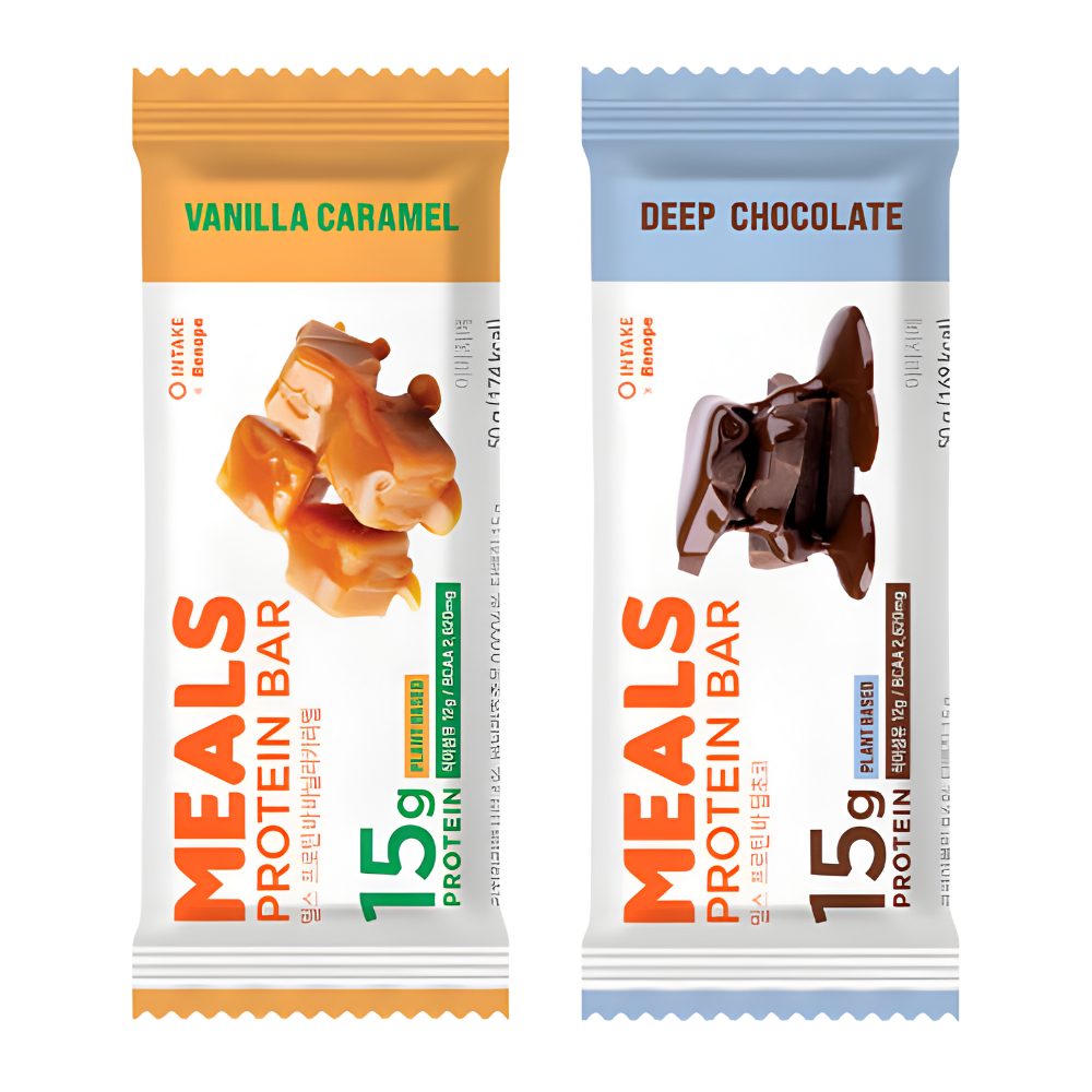 INTAKE Mills Protein 15g Bar 2 Types (8 Pieces: Deep Chocolate / Vanilla Caramel) — Choose 1 from 3 Options