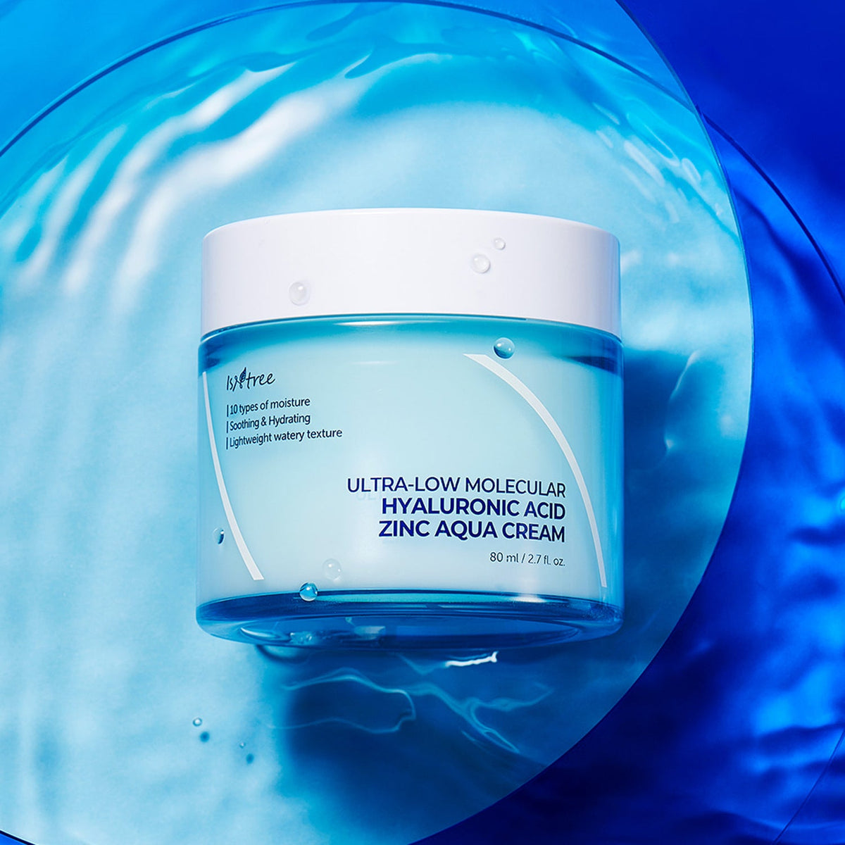 Isntree Ultra-Low Molecular Hyaluronic Acid Zinc Aqua Cream 80ml