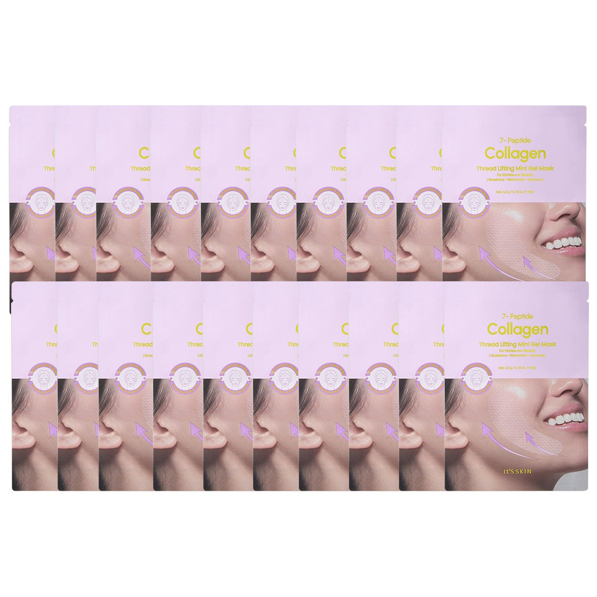 It'S SKIN 7 peptide Collagen Thread Lifting Mini Gel Mask 10ea  20ea