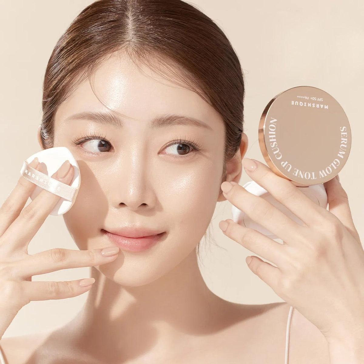 MARSHIQUE Serum Glow Tone Up Sun Cushion 12g