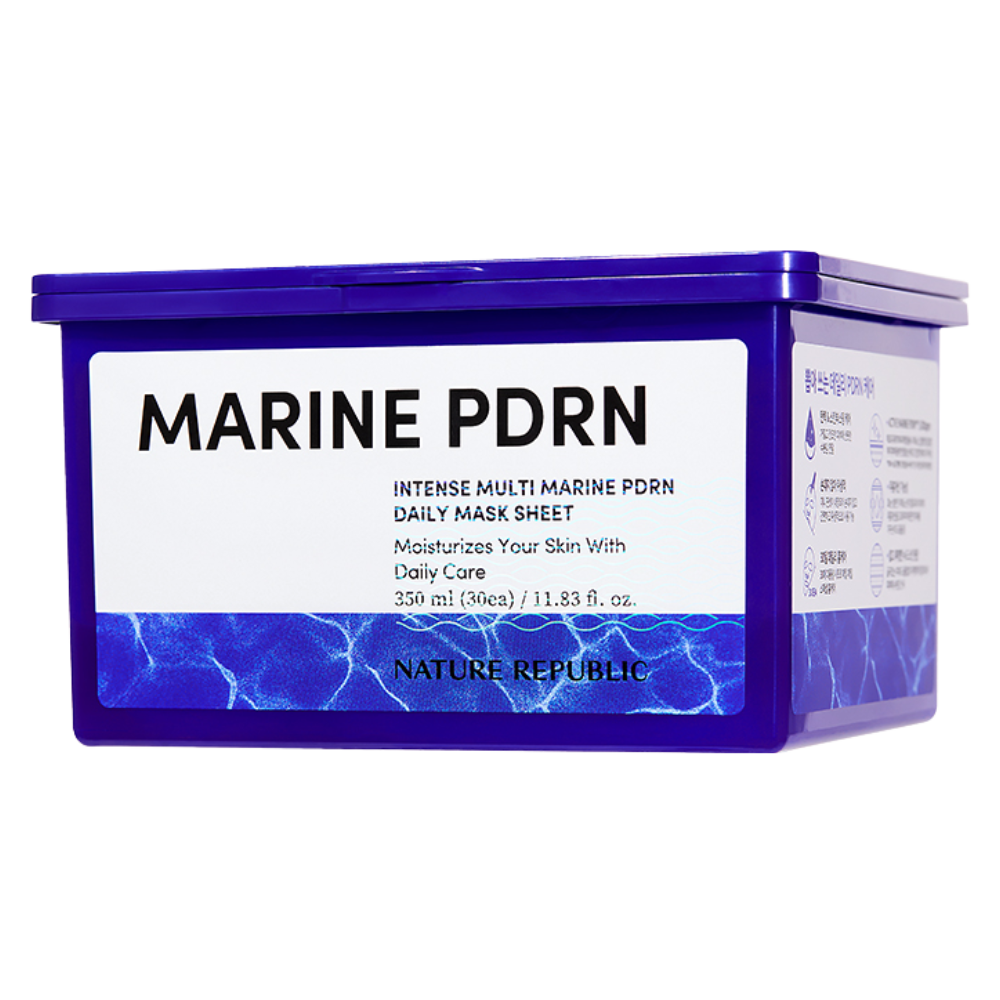 NATURE REPUBLIC Intense Multi Marine PDRN Daily Mask Pack – Pull-Out Type for Firming & Revitalizing Care (30 Sheets)