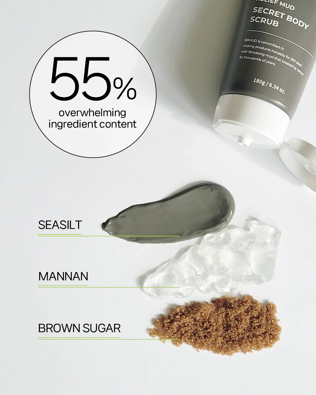 (Matthew) BRMUD Relief Mud Secret Body Scrub 180g - DODOSKIN