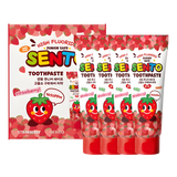 SENTO Junior Safe High-Fluoride Bad Breath Care Kids Toothpaste (Strawberry Flavor) - 4 Pack (120g x 4)