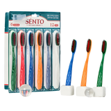 SENTO Prime Deep Clean Ultra-Fine Bristle Jumbo Toothbrush - 12 Pack