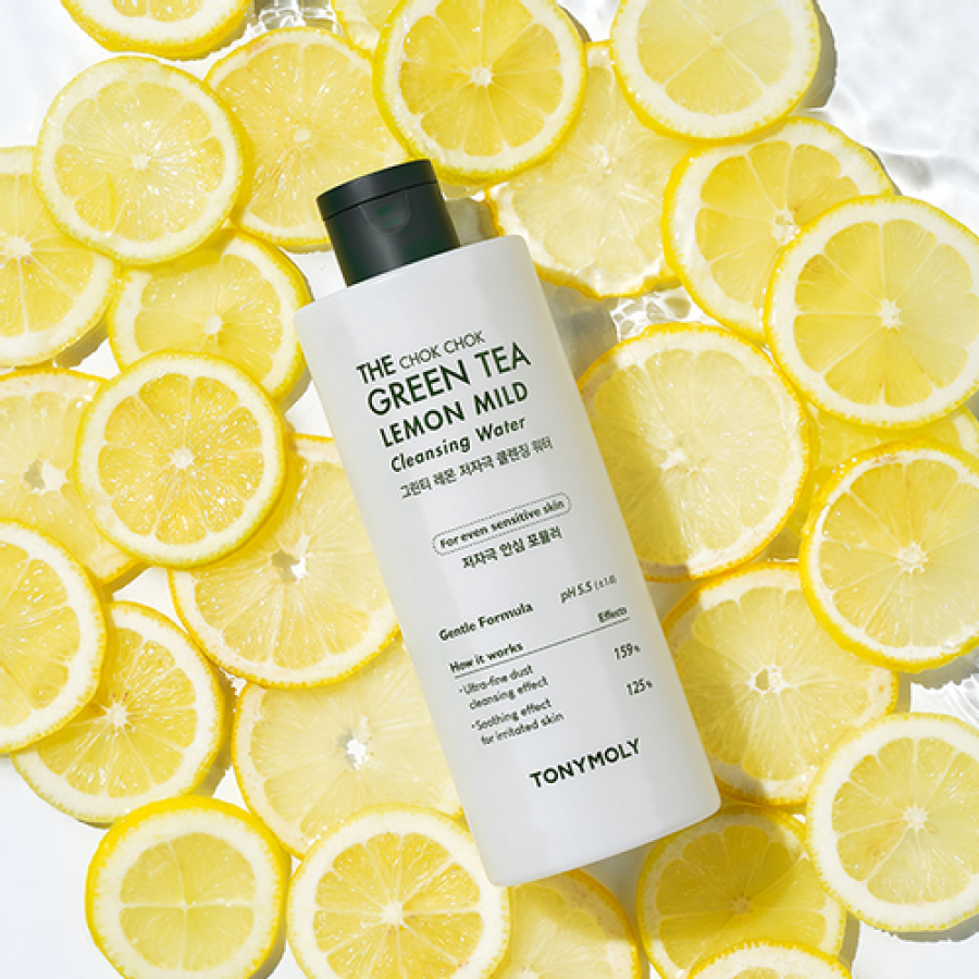 (Matt) TONYMOLY The Chok Chok Green Tea Lemon Mild Cleansing Water 300ml - DODOSKIN