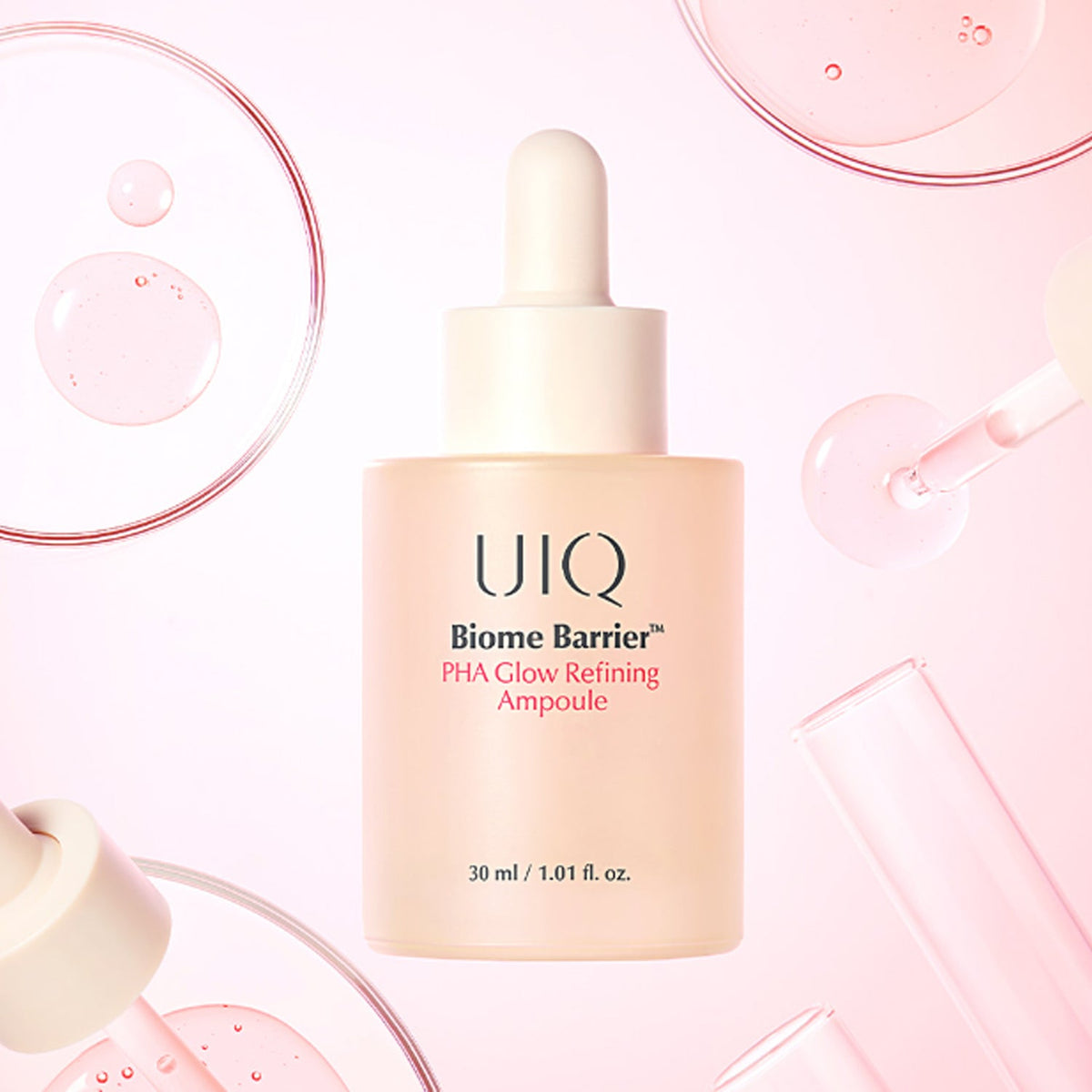 UIQ Biome Barrier PHA Glow Refining Ampoule 30ml + Remedy Toner Pad 70 Sheets + Panthensive Cream 10ml