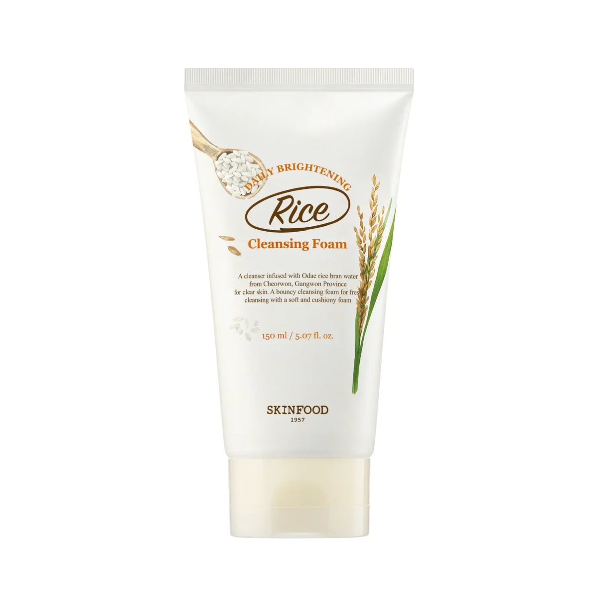 (Mhark) SKINFOOD Rice Daily Brightening Cleansing Foam 150ml - DODOSKIN