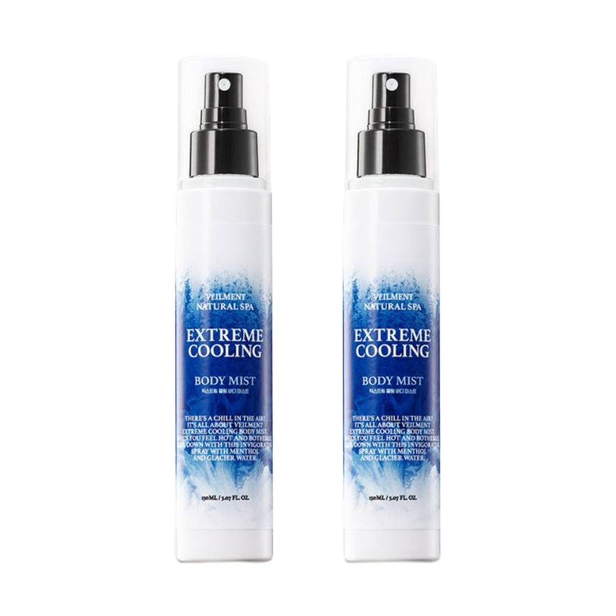 Veilment Natural Spa Extreme Cooling Body Mist 150ml × 2