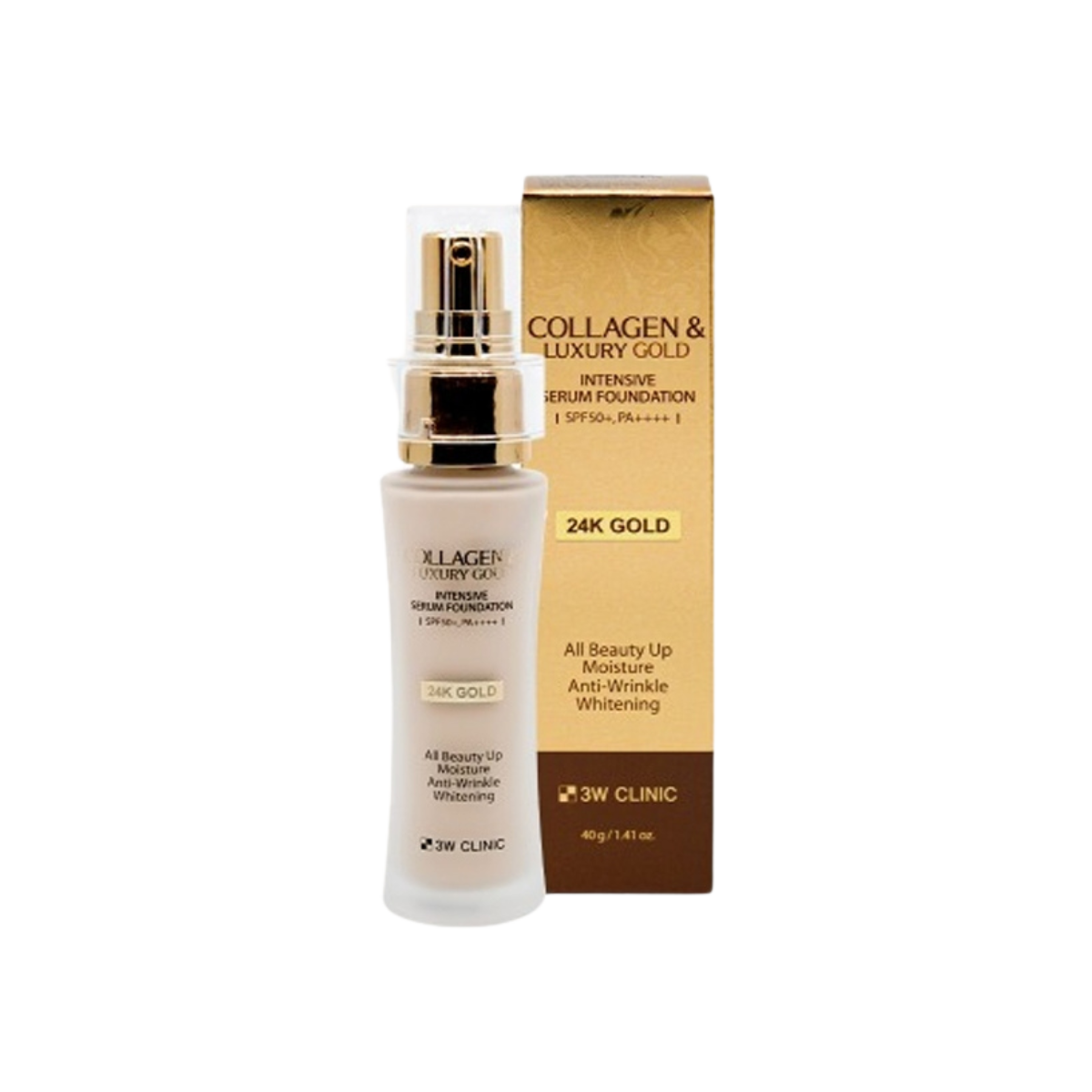 3W CLINIC Collagen & Luxury Gold Intensive Serum Foundation SPF50+ PA++++ 40g
