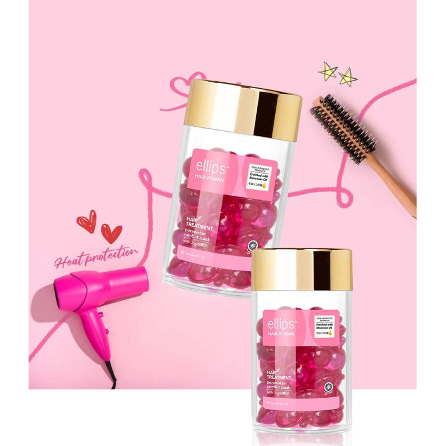 (Pink) Hair Vitamin Treatment With Jojoba