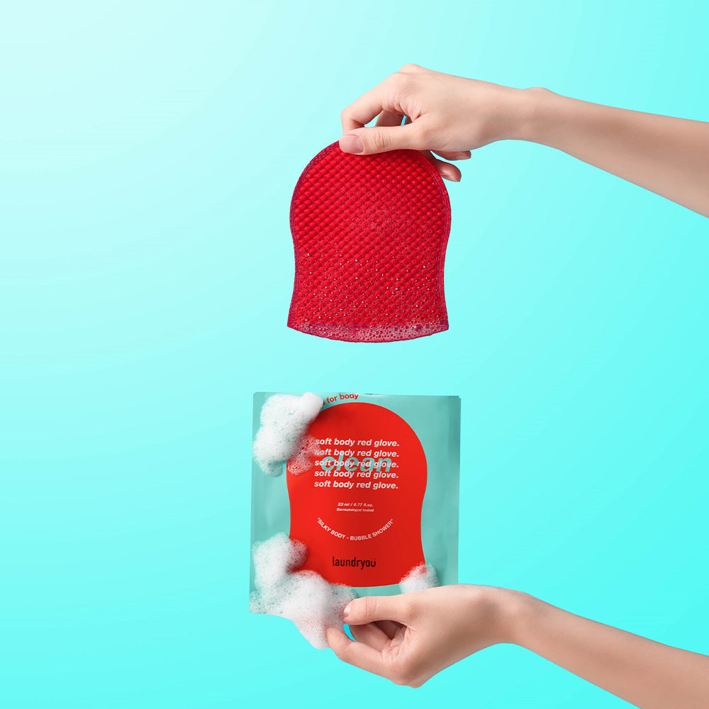 laundryou Soft Body Red Glove Clean 1Box (5ea)
