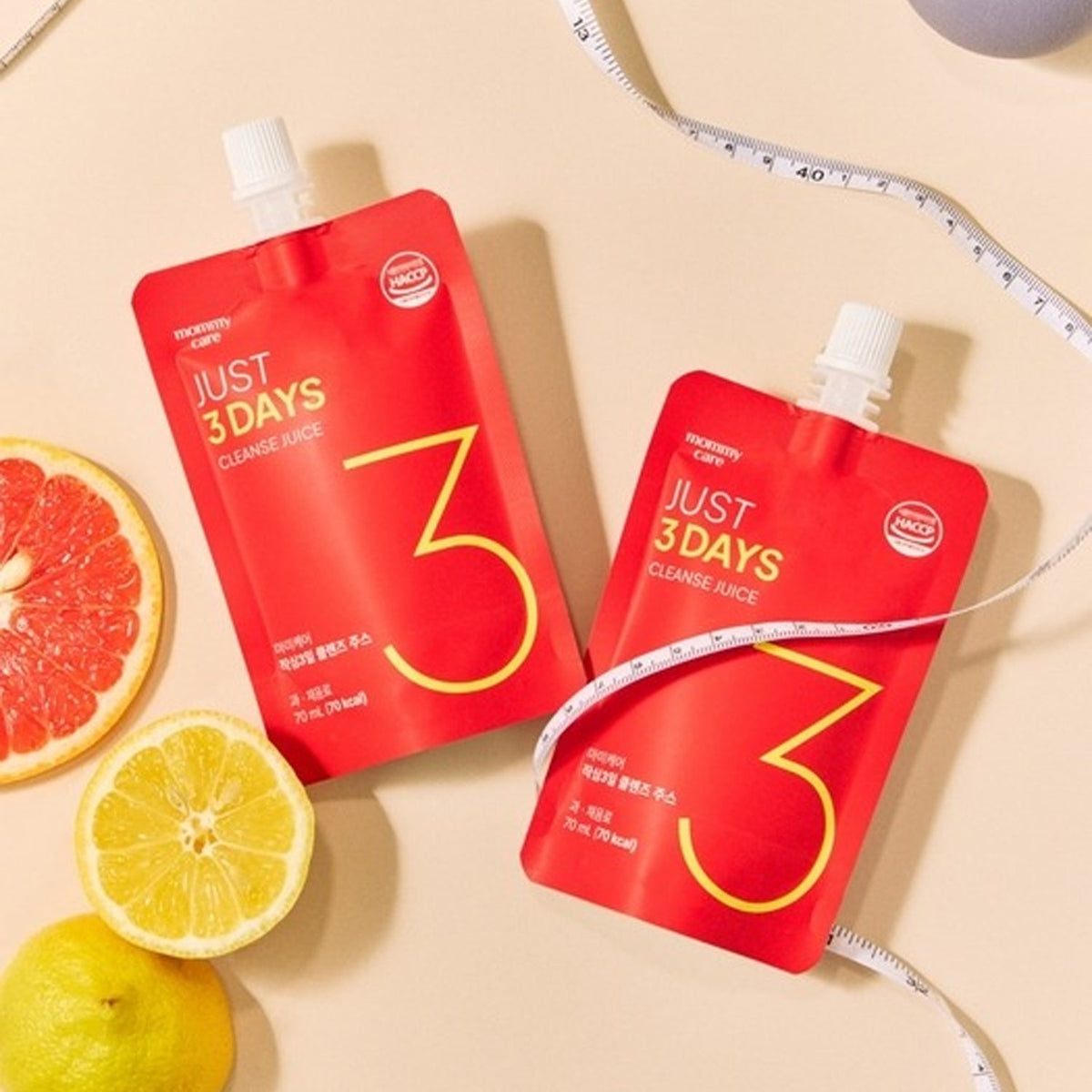 mommy care Just 3-Day Cleanse Juice - Grapefruit Flavor (70ml x 6 Pouches)