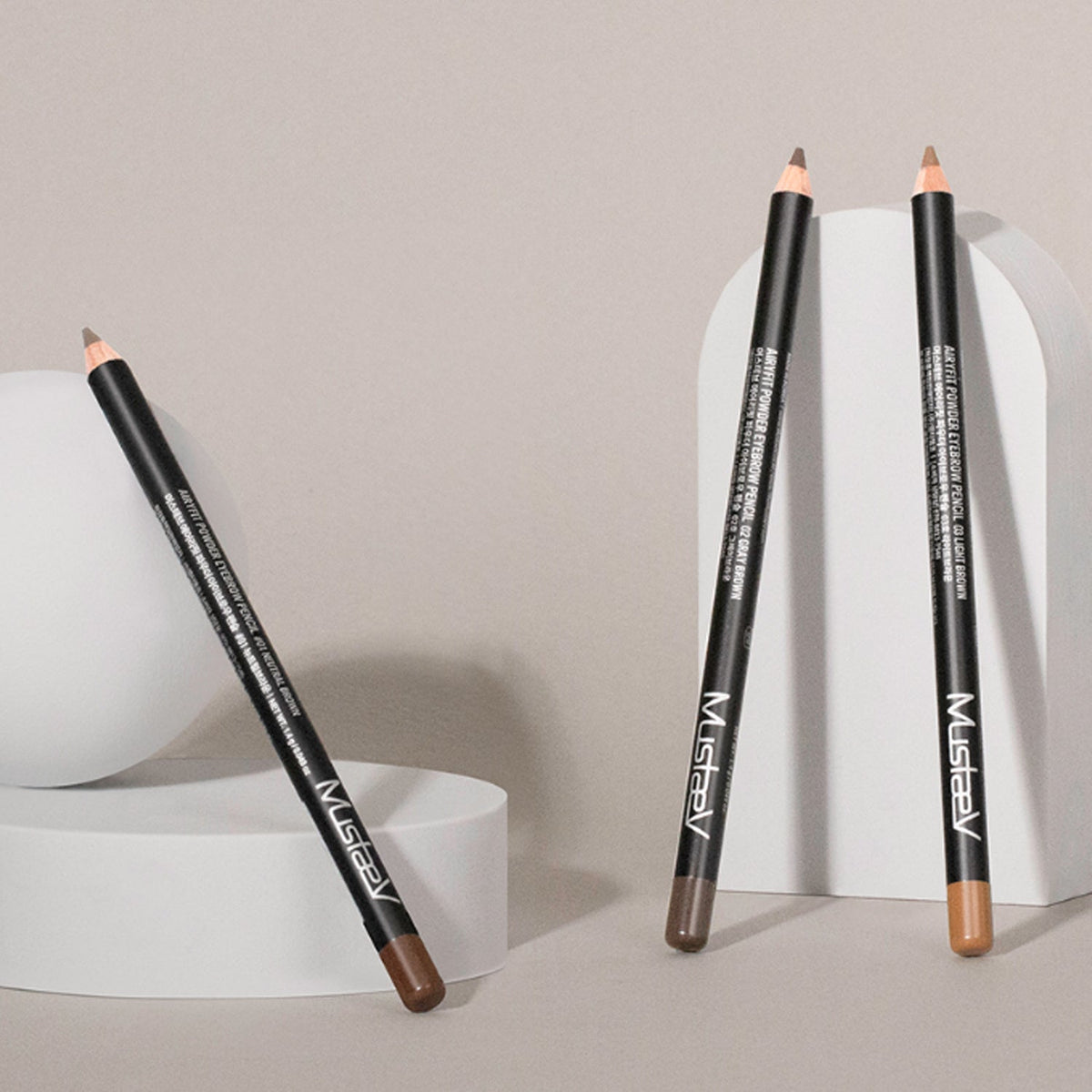 mustaev Airyfit Powder Eyebrow Pencil 3 Colors