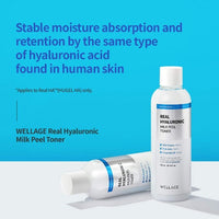 Wellage Real Hyaluronic Milk Peel Toner 300ml - DODOSKIN
